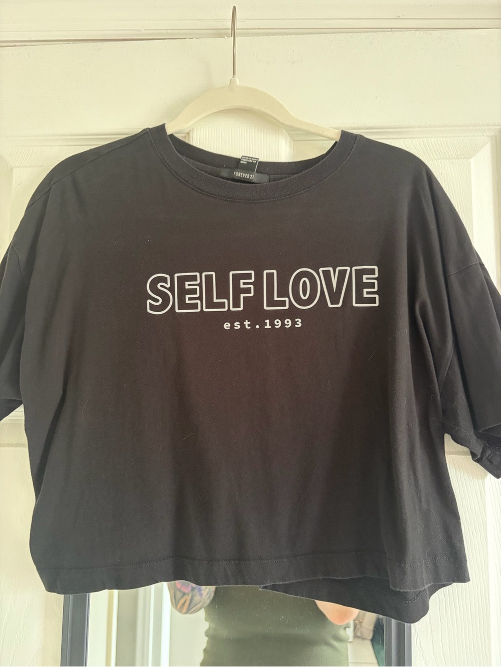 Forever 21 Black Crewneck Graphic Tee